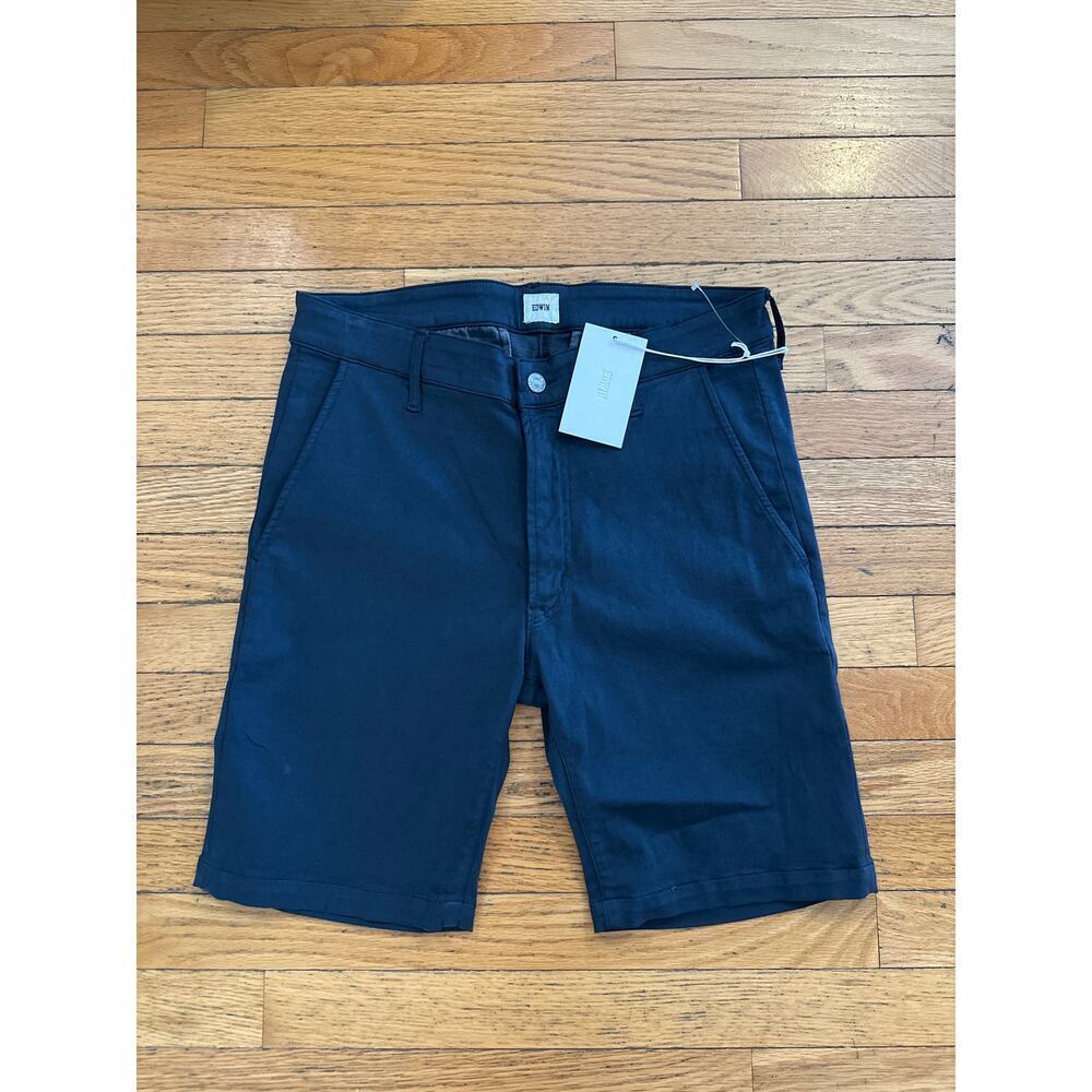 Edwin Men’s Shorts 30 Navy Blue Chino Twill Cotton Casual Summer NWT